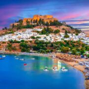 Lindos Acropolis In Rhodes, Greece